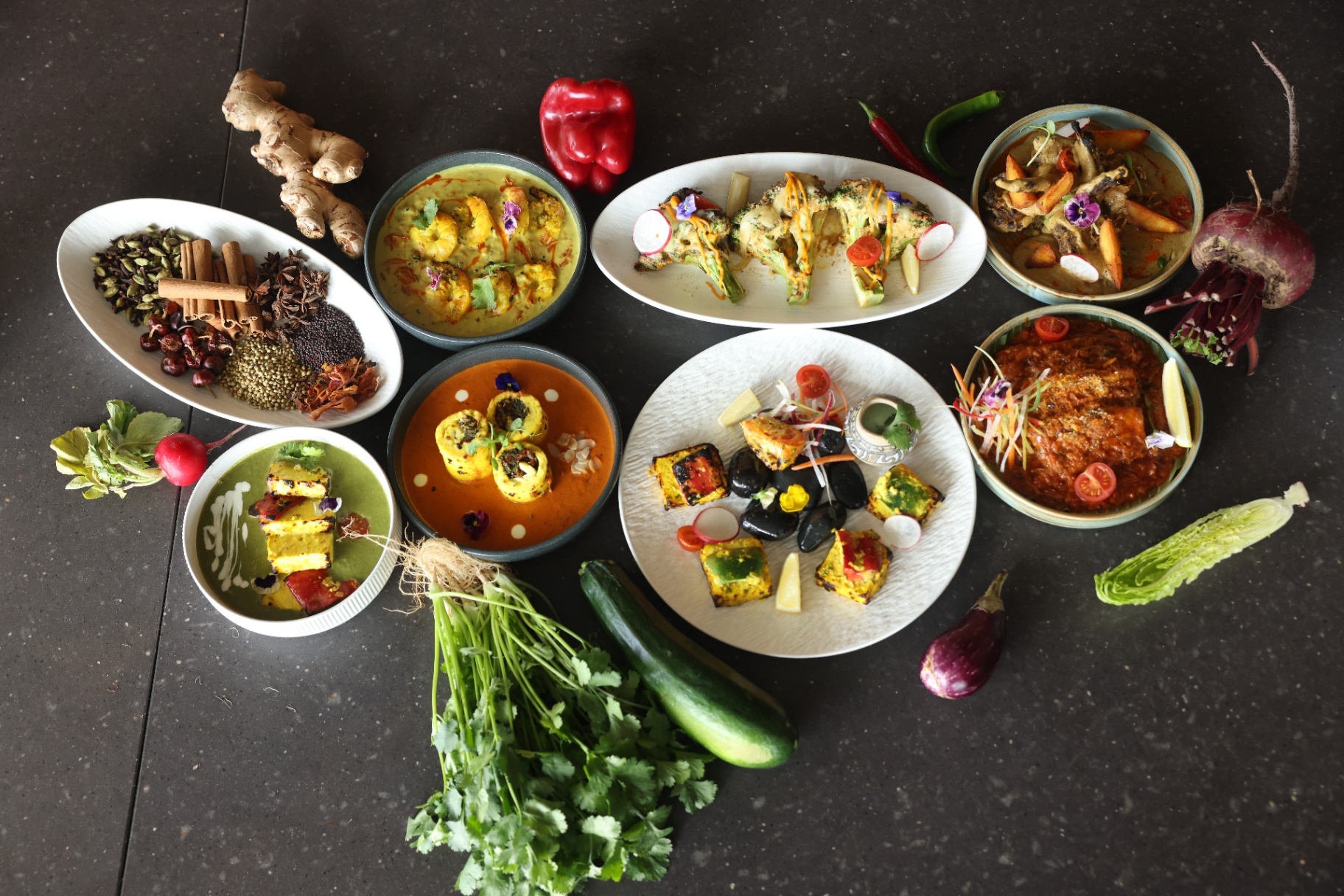 Spice-led plates and aromatics