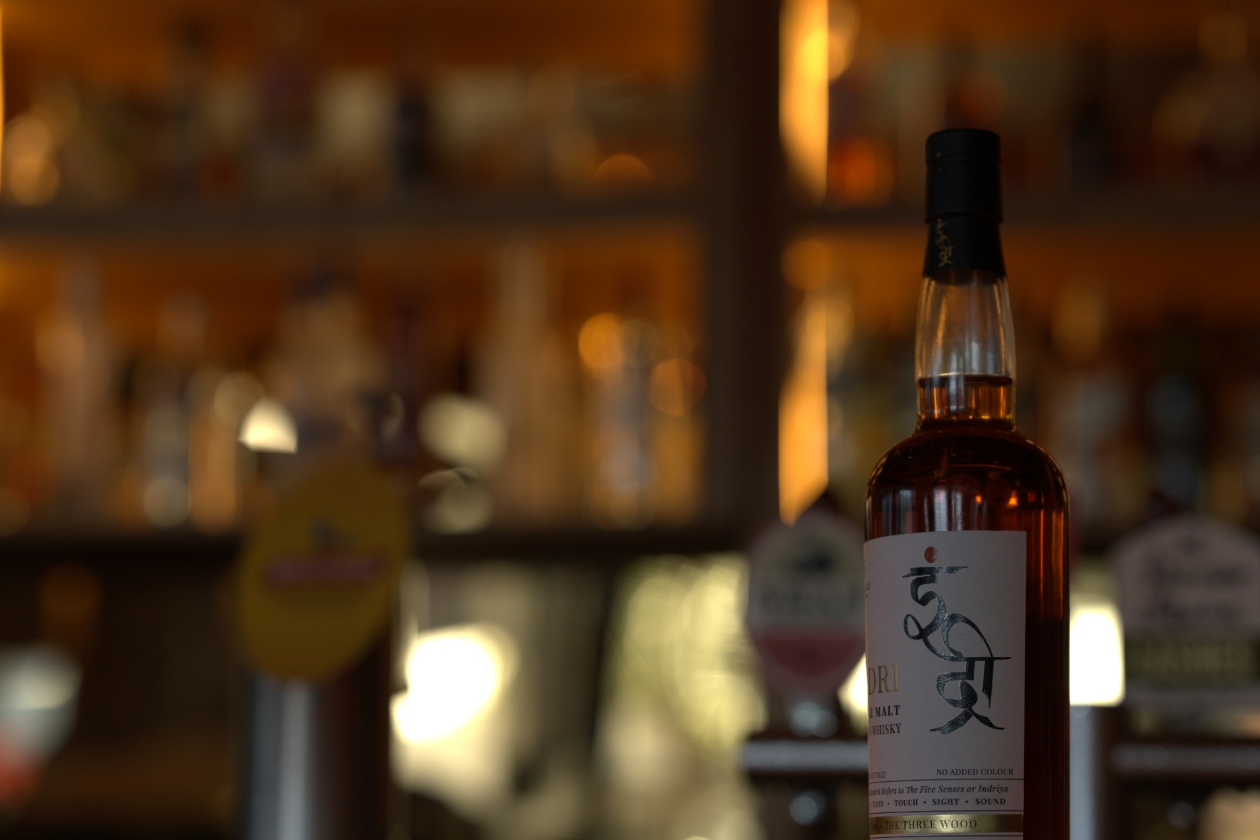 Indri single malt whisky at the Stonewater bar