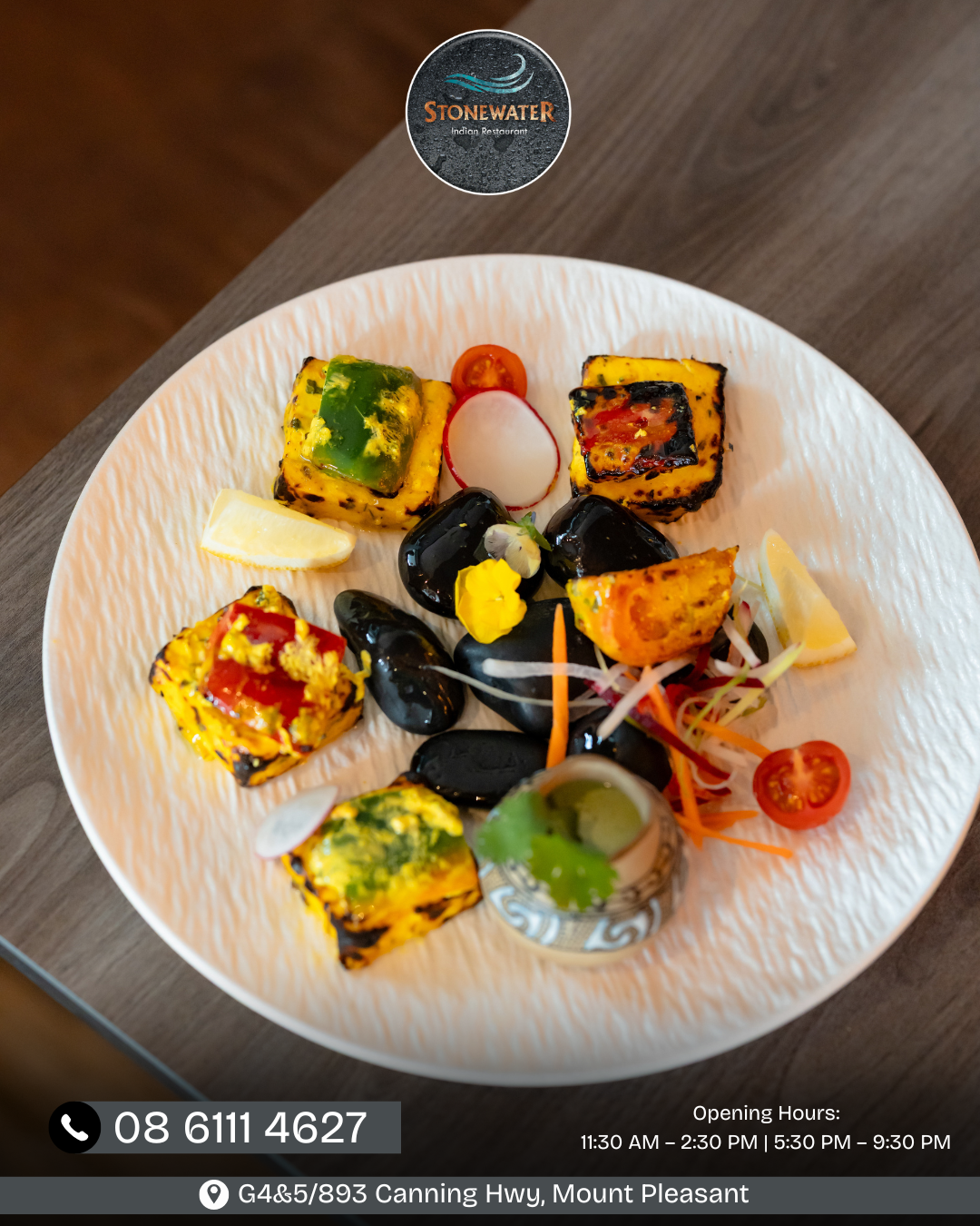 Chef special paneer platter with chutney